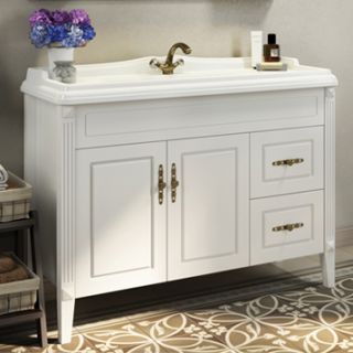 Comforty Тумба-умывальник "Палермо-120" белый глянец с раковиной Comforty 3312