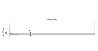 Шторка на ванну Ravak Briliant BVS1-80 7U840A00Z1 Transparent профиль хром