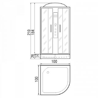 Душевая кабина RIVER DUNAY DUNAY 100/26 ТН
