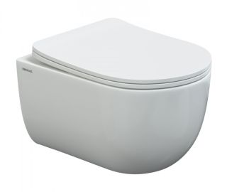 Комплект Berges 4в1 043239: инсталляция NOVUM 525 кнопка О1 белая унитаз VENTAS Rimless сидение дюропласт Ventas Slim SO