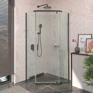 Душевой уголок Berges Solo T Black 100x100см чёрный матовый 061110