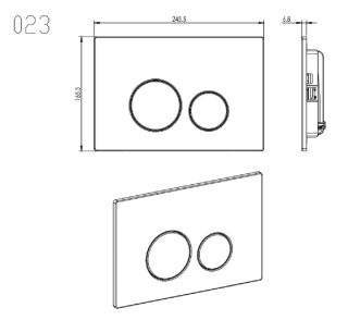 Клавиша смыва Aquatek KDI-0000037 чёрный матовый