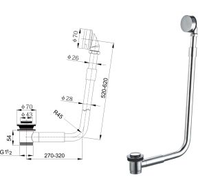 Слив-перелив Pucsho Diamant Н0000284