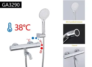 Смеситель для ванны с термостатом Gappo G3290 хром