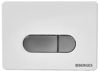 Кнопка смыва Berges Novum хром/белый 040037