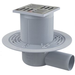 Сливной трап AlcaPlast 105 ? 105/50мм решетка - хром APV101