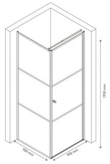 Душевой уголок Berges Dark R 90x90см чёрный матовый 061020R