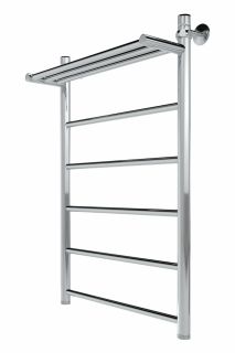 Полотенцесушитель водяной Indigo Line LLSHW80-40P с полкой 80x40 см хром