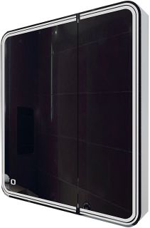 Зеркало-шкаф с подсветкой Art&Max Verona левый 80см белый AM-Ver-800-800-2D-L-DS-F