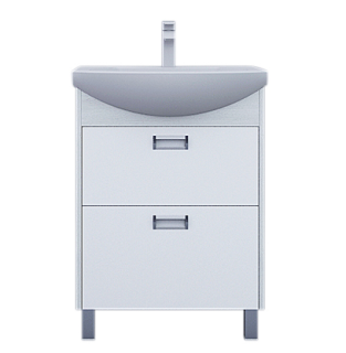 Тумба под раковину Акватон Бекка 60см белый/дуб сомерсет 1A196601BAC20