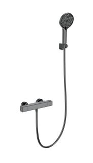 Смеситель для душа Wonzon & Woghand Stay 2 WW-B2016-A-BGG с термостатом тёмный графит