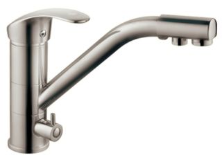 Смеситель для кухни Haiba HB4321-5 с подключением фильтра питьевой воды сатин