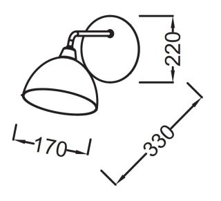 Светильник Jacob Delafon Odeon Rive Gauche EB2575-NF чёрный