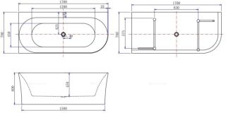 Акриловая ванна Allen Brau Priority 2.31004.21A/AM 170x78 см