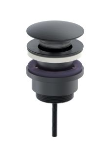 Донный клапан для раковины Wonzon & Woghand WW-88SS07-BGM тёмный графит