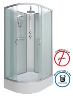 Душевая кабина Niagara NG-33294-14RBKT 120x90см серебро/матовое