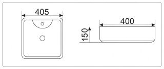 Раковина-чаша CeramaLux 9443 белая 40.5 см