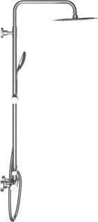 Душевая стойка Ceramica Nova Circa 80001 с термостатом хром