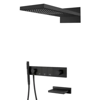 Душевой комплект Boheme Zodiac 132-2-B чёрный