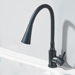 Смеситель для кухни Boch Mann Mia B BM10421 с гибким изливом чёрный