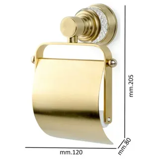 Держатель для туалетной бумаги с крышкой Boheme Aura 10241-G золото