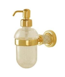 Дозатор для жидкого мыла Boheme Murano 10912-W-G золото/белый