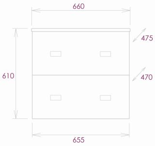Подвесная тумба под раковину Onika Марбл 106548 65см мрамор/камень бетонный