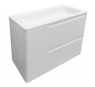 Подвесная тумба под раковину Kare Luxe ФР-00007078 70см два ящика белый