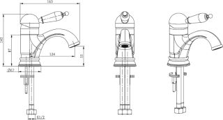 Смеситель для раковины Boheme Medici Ripresa бронза 361