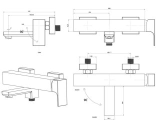 Смеситель для ванны Paini Grazia 21CR111 хром