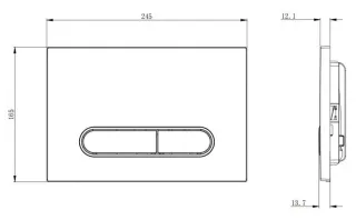 Кнопка смыва Boheme 667-BR механическая бронза