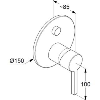 Смеситель для душа и ванны Kludi Nova Fonte 207590515 хром