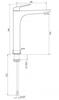 Смеситель для раковины Paini Laguna LAYO205LL чёрный