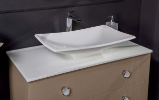 Столешница Armadi Art Solid Glass 100см белый 851-100