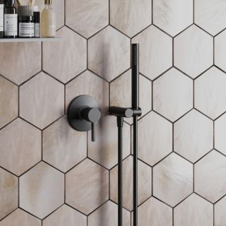 Встраиваемый смеситель для душа Paini Brera 74PZ690 чёрный матовый