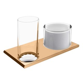 Стакан с дозатором жидкого мыла Keuco Edition 11553039000 бронза шлифованная