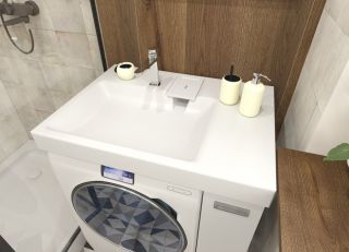 Напольная тумба с раковиной Эстет Riga Luxe ФР-00009657 П 80см одна дверь белый