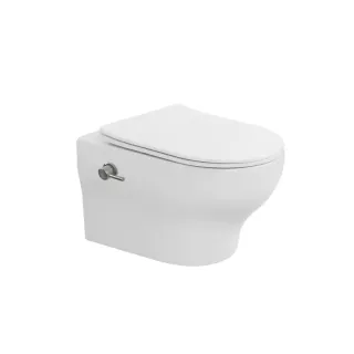 Подвесной унитаз Boheme Fiore 978-SET-2-MW безободковый с функцией биде белый матовый