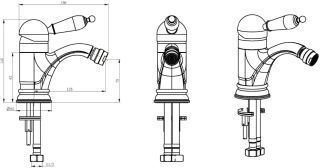 Смеситель для биде Boheme Crystal бронза 306-CRST