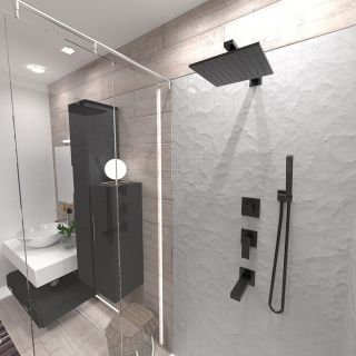 Излив для ванны Paini Grazia 21PZ430PL чёрный матовый