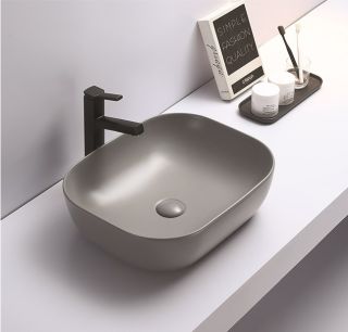 Раковина CeramaLux 78104MH-5 серая 50.5 см