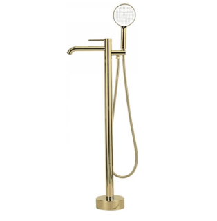 Напольный смеситель для ванны Gappo G3006-3 золотой сатин