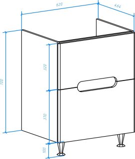 Тумба под раковину Bellezza Андрэа 65см бежевый 00000007257