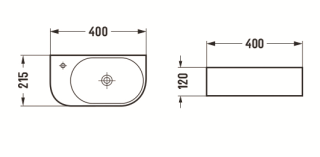 Раковина-чаша CeramaLux 78578R белая 40 см