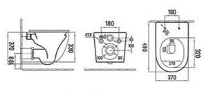 Унитаз CeramaLux 2197MH подвесной с сиденьем Микролифт
