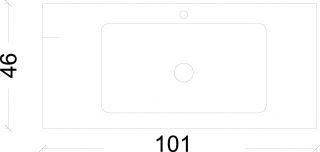 Раковина Armadi Art Vallessi 100см антрацит 838-100-A