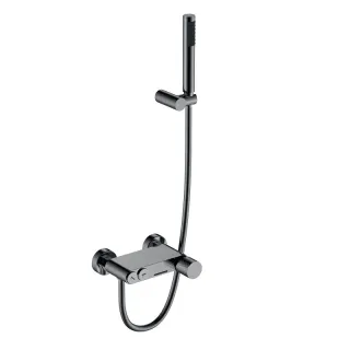 Смеситель для ванны и душа Boheme Stick Diamond 123-SGM оружейная сталь