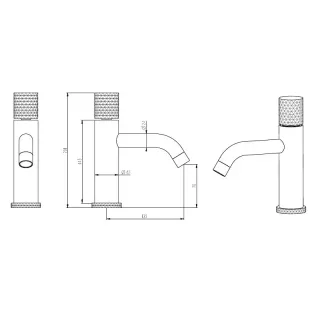 Смеситель для раковины Boheme Stick Touch 121-BRB.2 брашированная бронза
