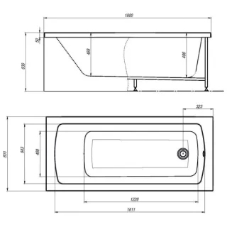 Акриловая ванна Timo Ritta RITTA1880 180x80 см