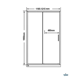 Душевая дверь в нишу Timo  T01 120 см чёрный